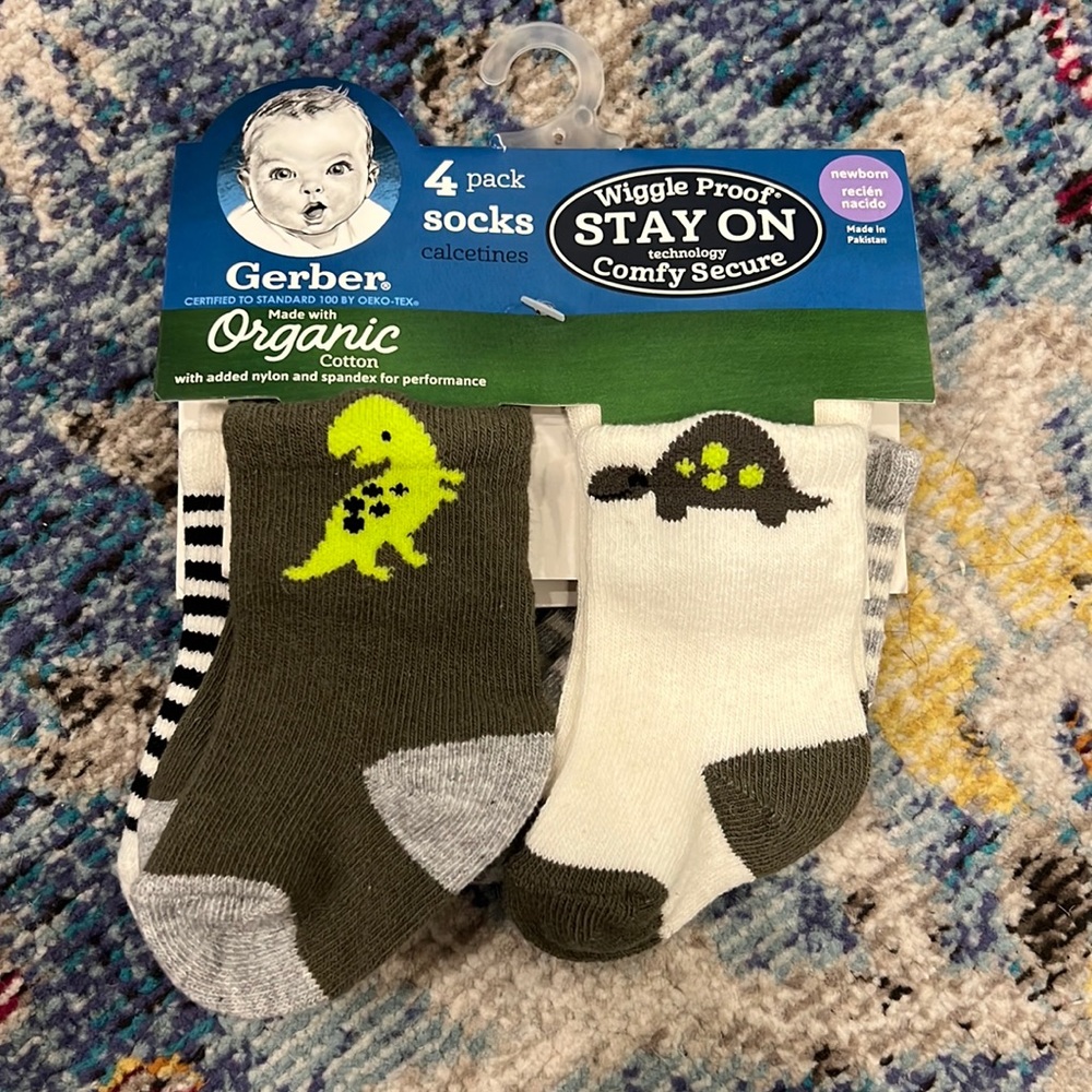 Gerber stay on newborn socks